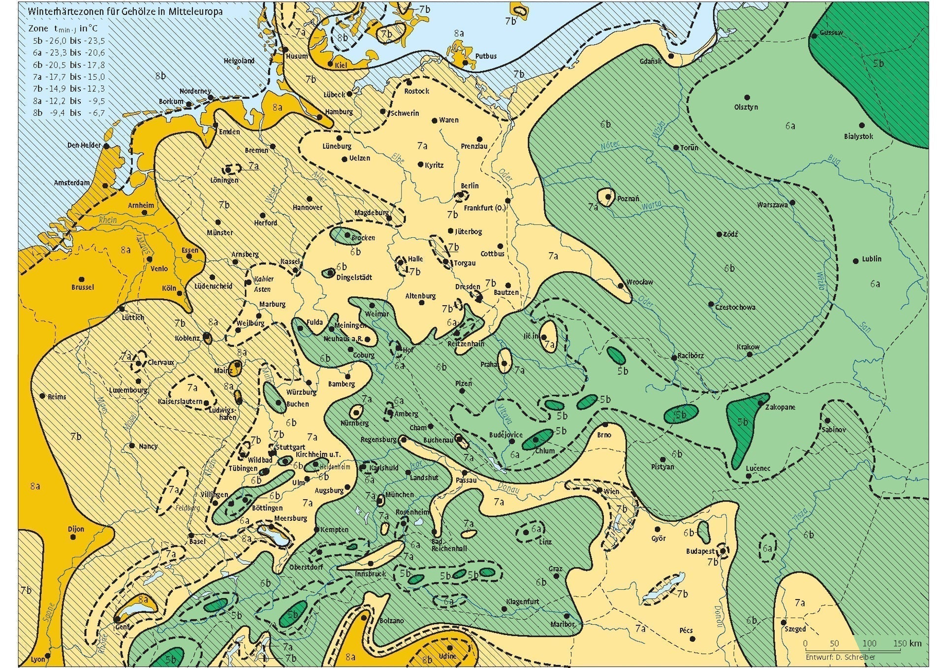 Winterhärtezonen für Rosen und andere Pflanzen