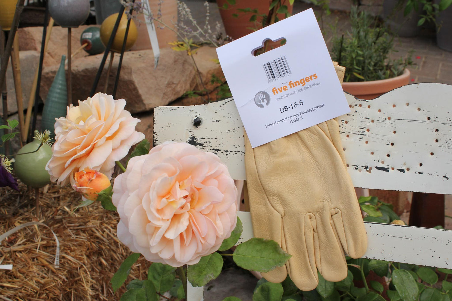 Leder-Gartenhandschuhe Five Fingers