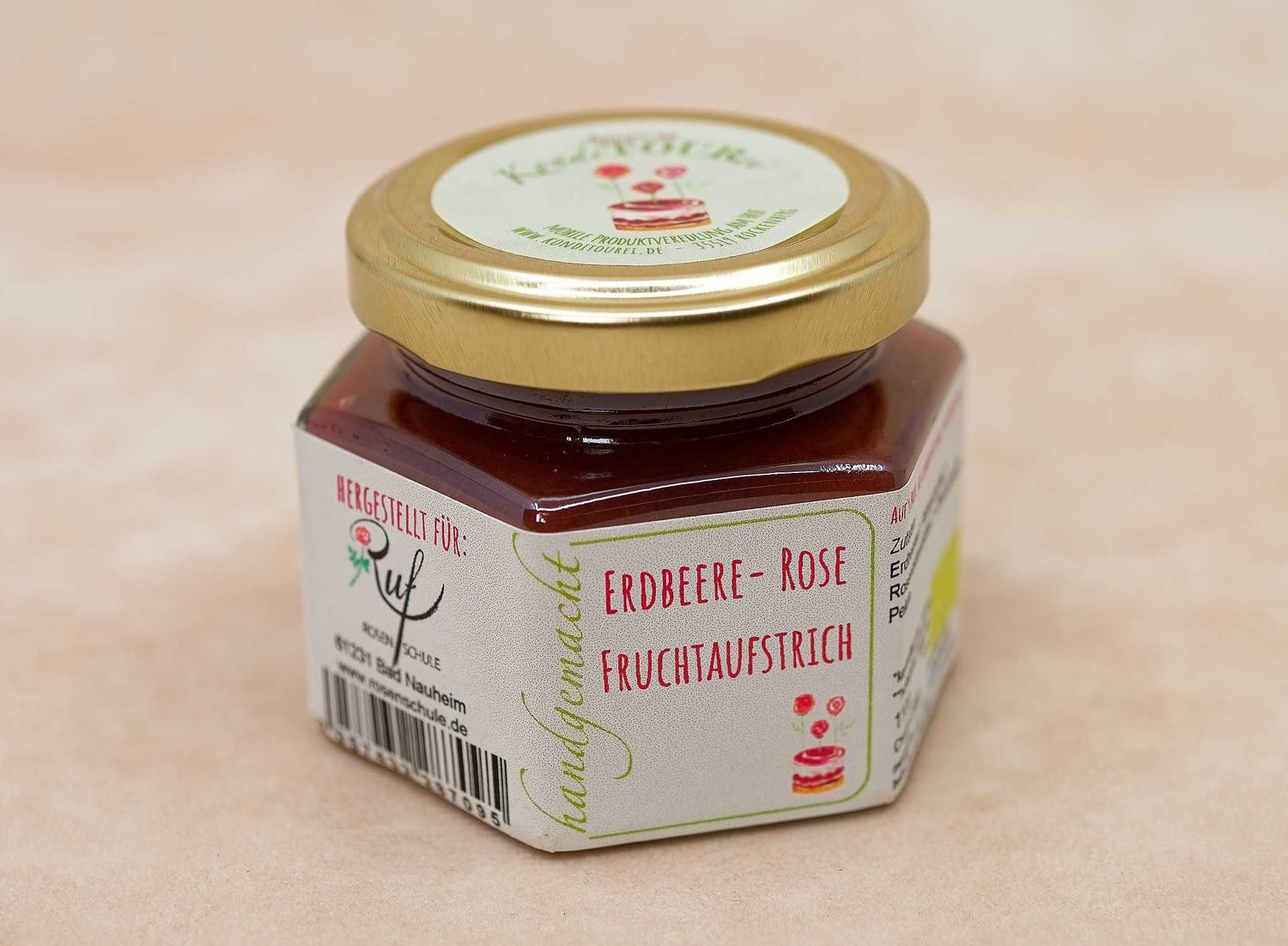 Erdbeere-Rose-Fruchtaufstrich